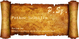 Petkov Szibilla névjegykártya